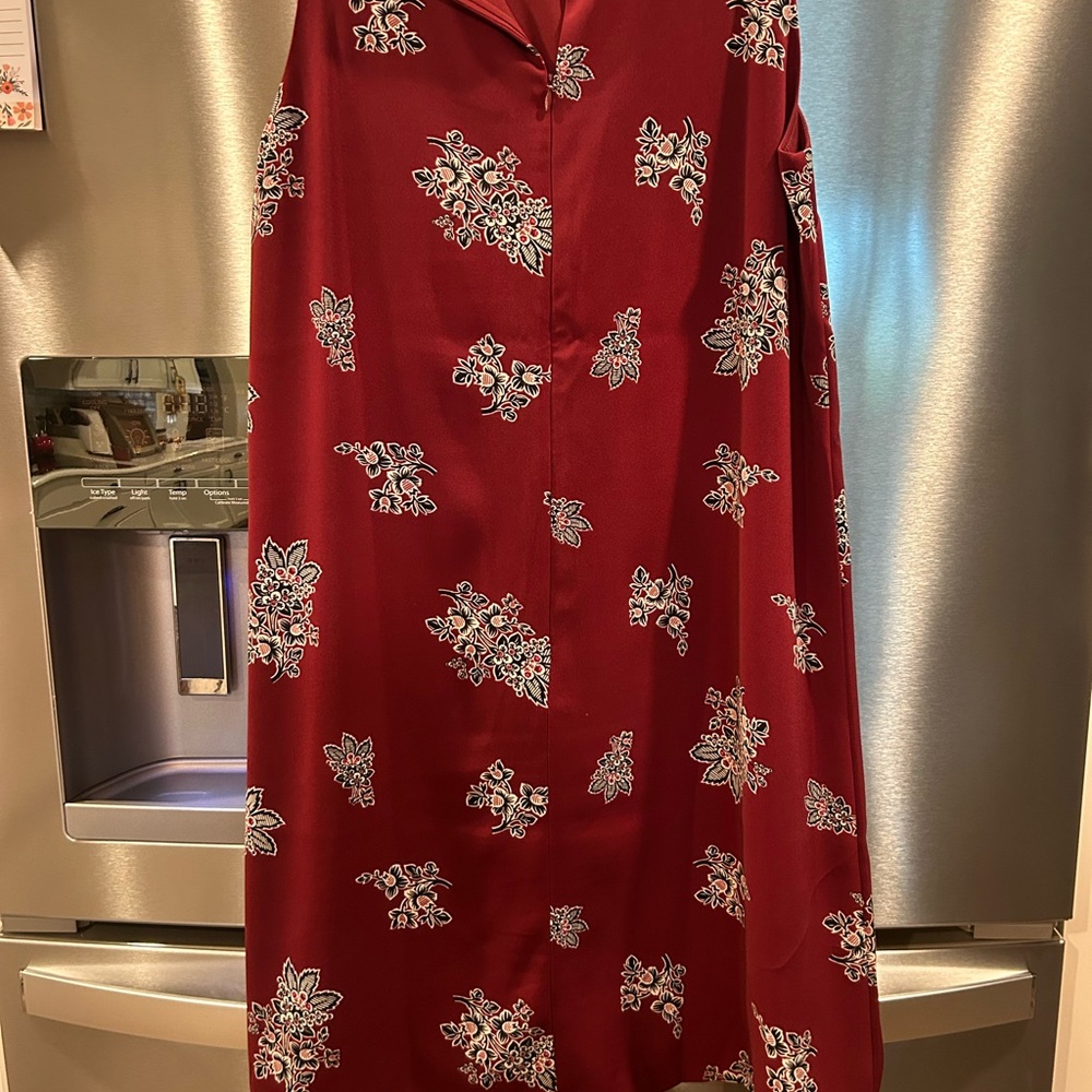 Ann Taylor Red Floral Midi Dress - Picture 2 of 3